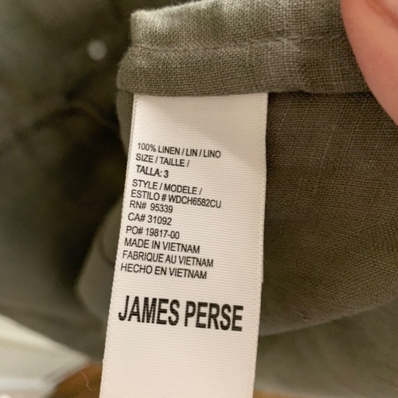 James Perse Linen Drawstring Shirt Dress (4/XL) - Picture 4 of 4